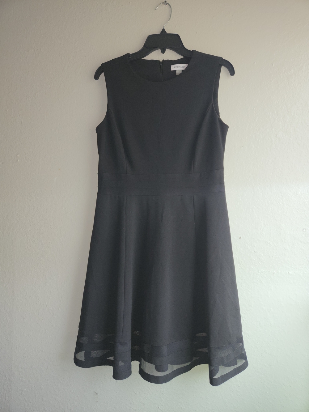 Calvin Klein Black Fit & Flare Sleeveless Dress - Women's 10P